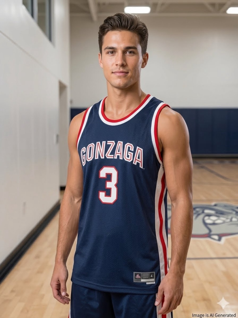 Vintage Gonzaga #3 Navy Basketball Jersey-M